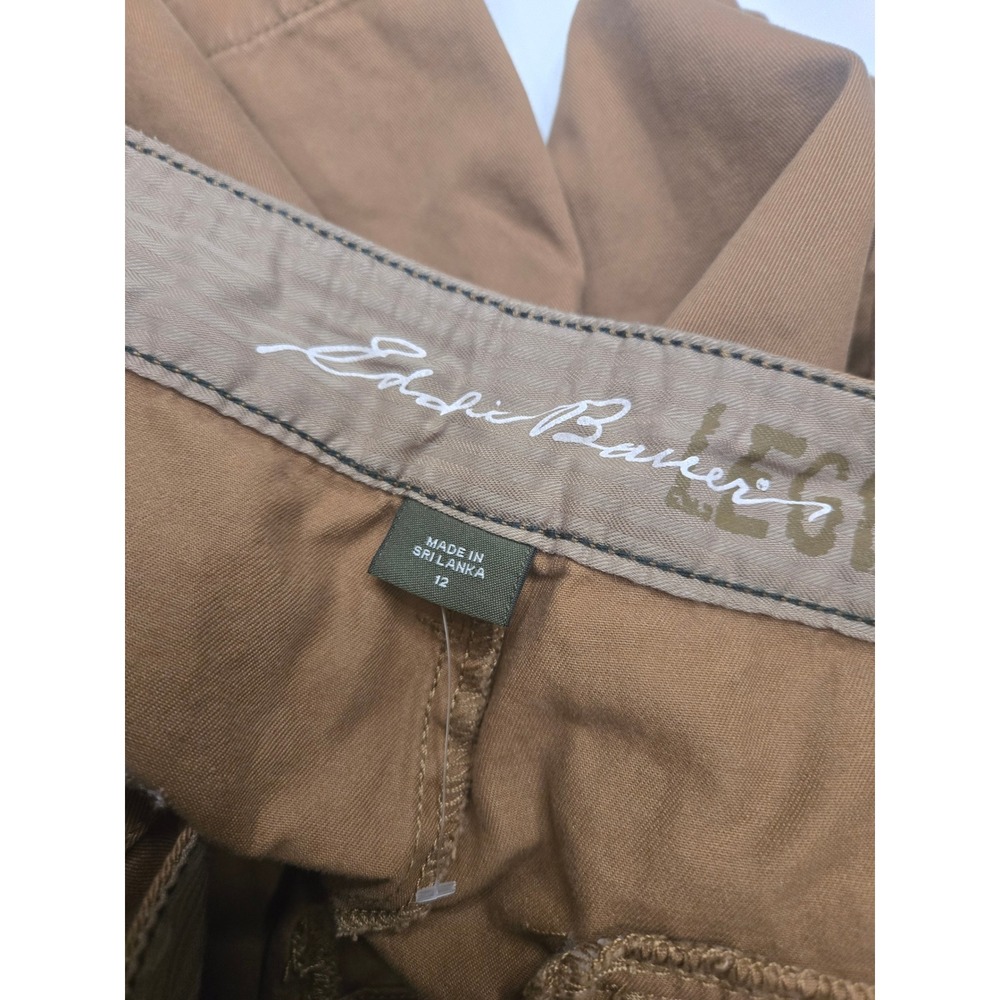 Eddie Bauer Legend Womens Brown Cotton Twill Utility Chino Shorts Size 12 - Picture 3 of 4